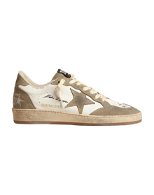 Men | Ball Star with Dove-Gray Suede Star & Heel Tab | White x Taupe x Black