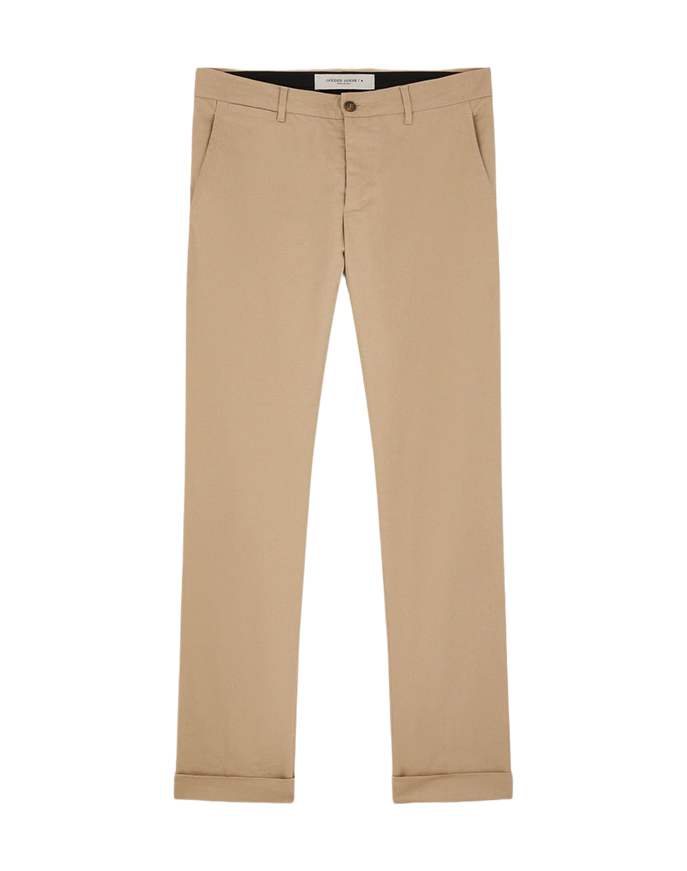 Men | Beige Cotton Chino Pants | Beige