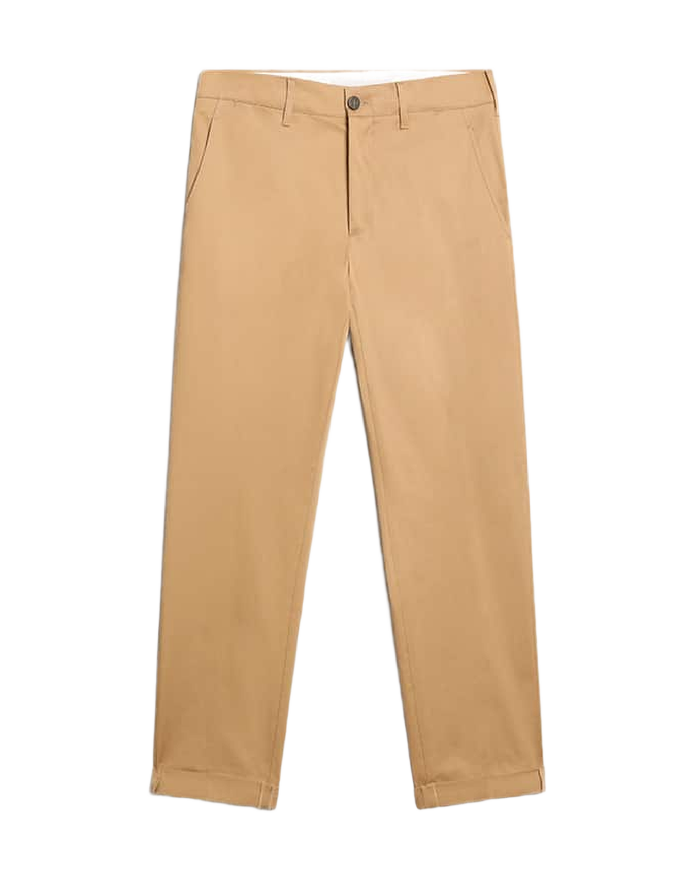 Men | Beige Cotton Chino Pants | Beige