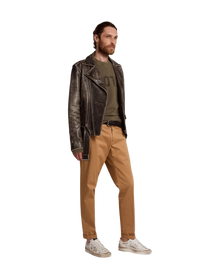 Men | Beige Cotton Chino Pants | Beige