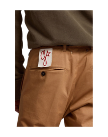 Men | Beige Cotton Chino Pants | Beige