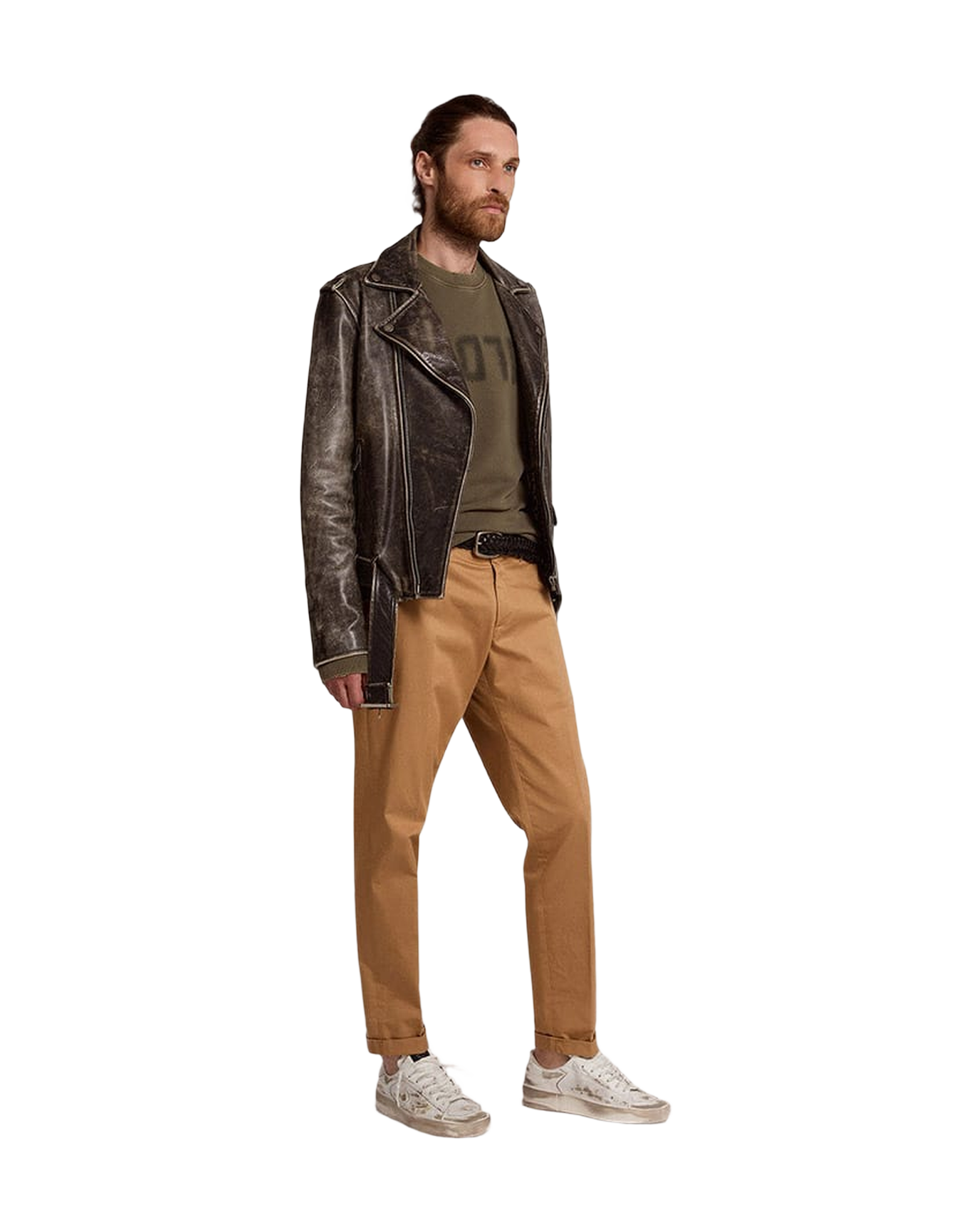 Men | Beige Cotton Chino Pants | Beige