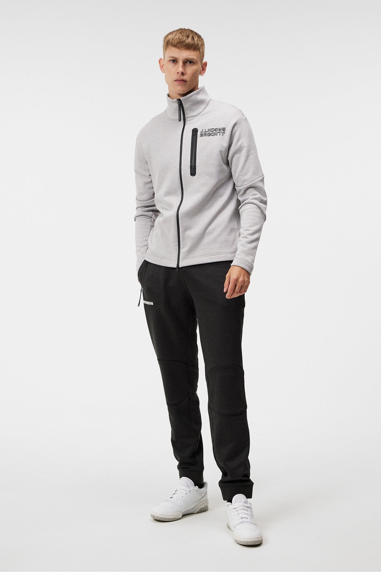 Men | Brush Full Zip Midlayer | Grey Melange