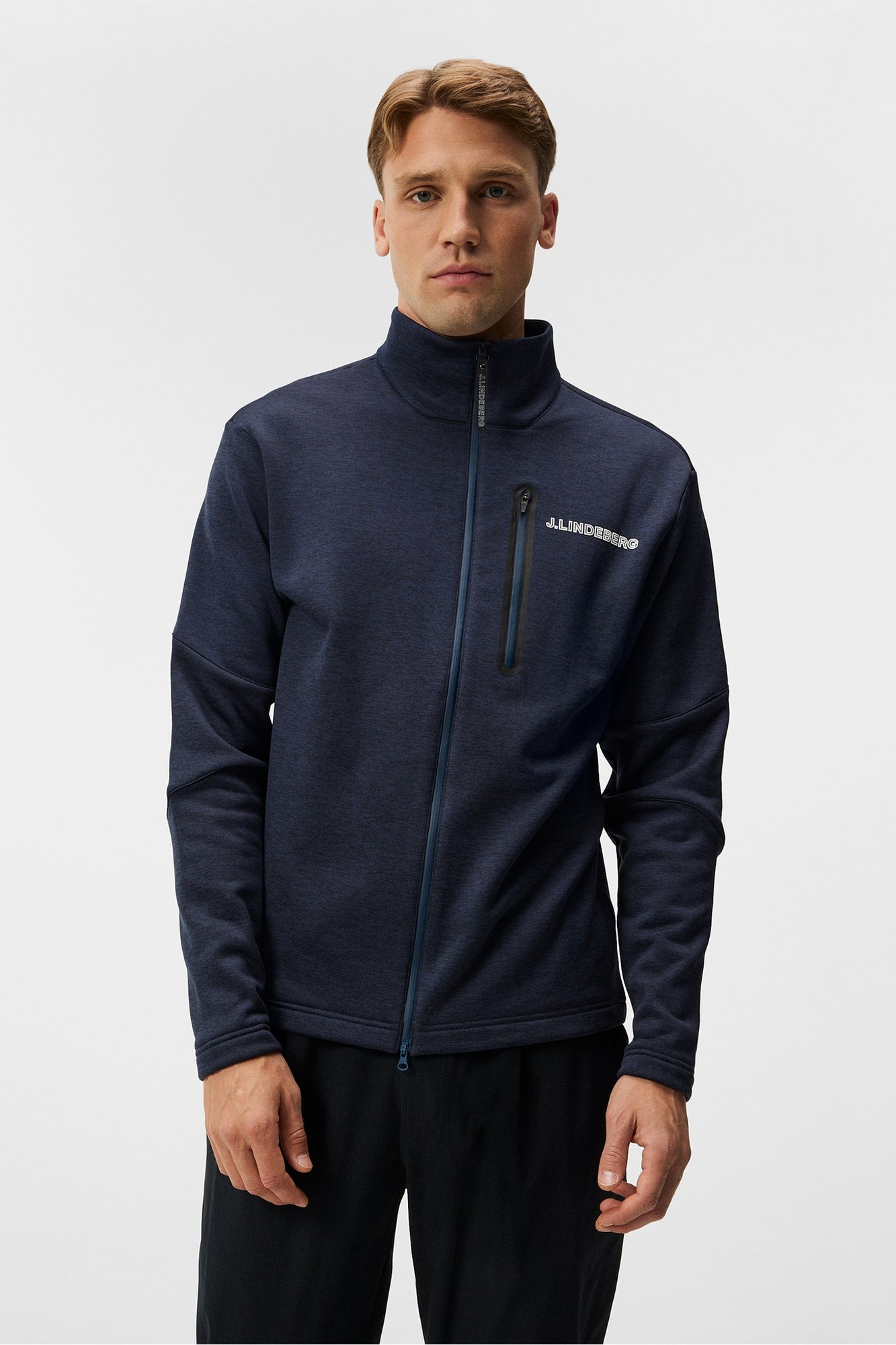 Men | Brush Full Zip Midlayer | Navy Melange