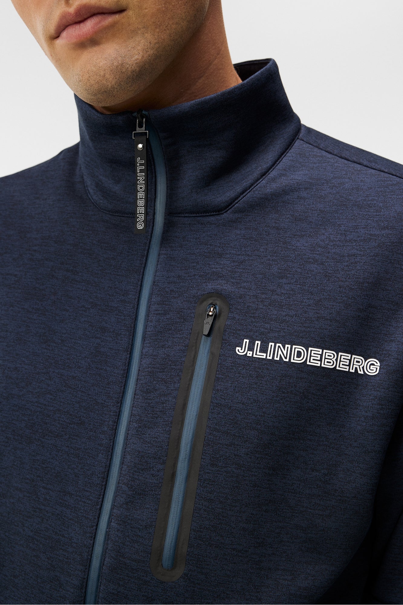 Men | Brush Full Zip Midlayer | Navy Melange
