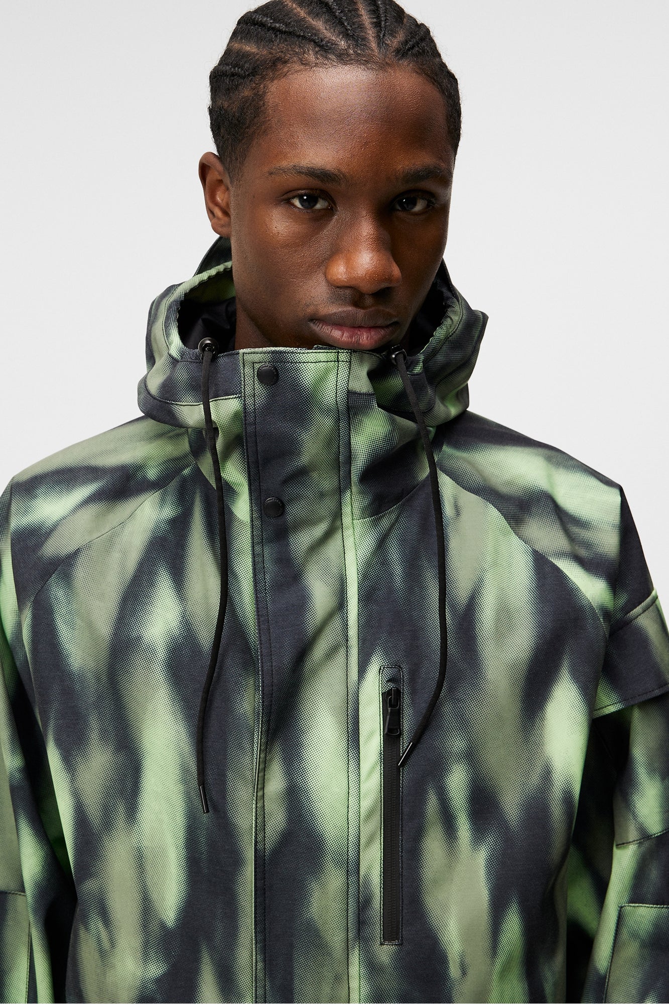 Men | Cadian Printed Jacket | Oil Green