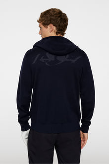 Men | Cameron Hooded Knit Full Zip | JL Navy