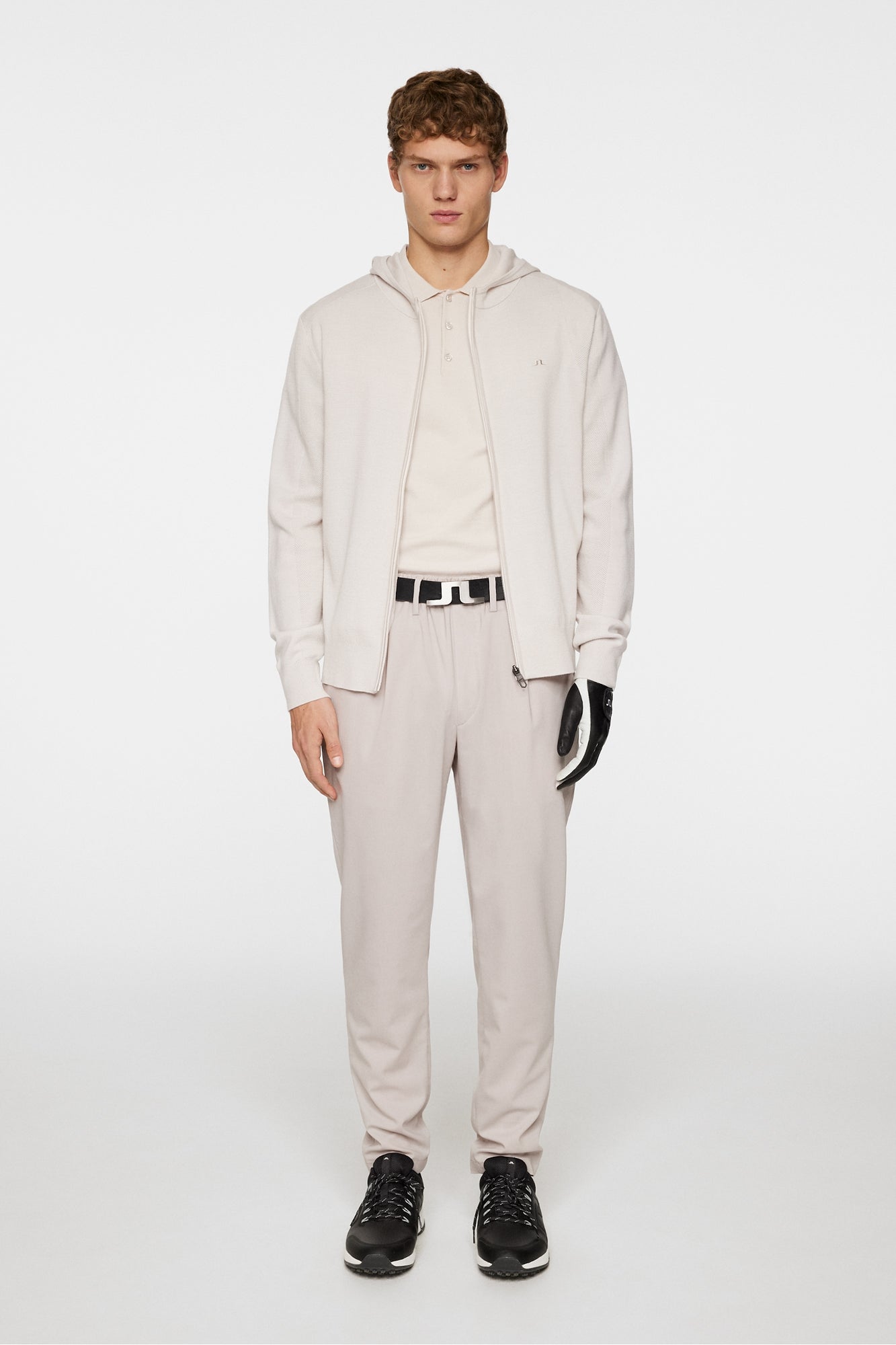 Men | Cameron Hooded Knit Full Zip | Moonbeam