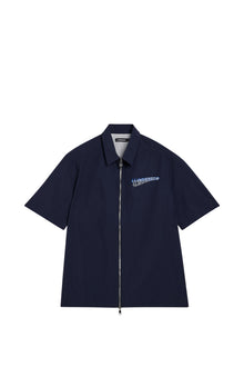 Men | Chainy Nylon SS Reg Zip Shirt | JL Navy