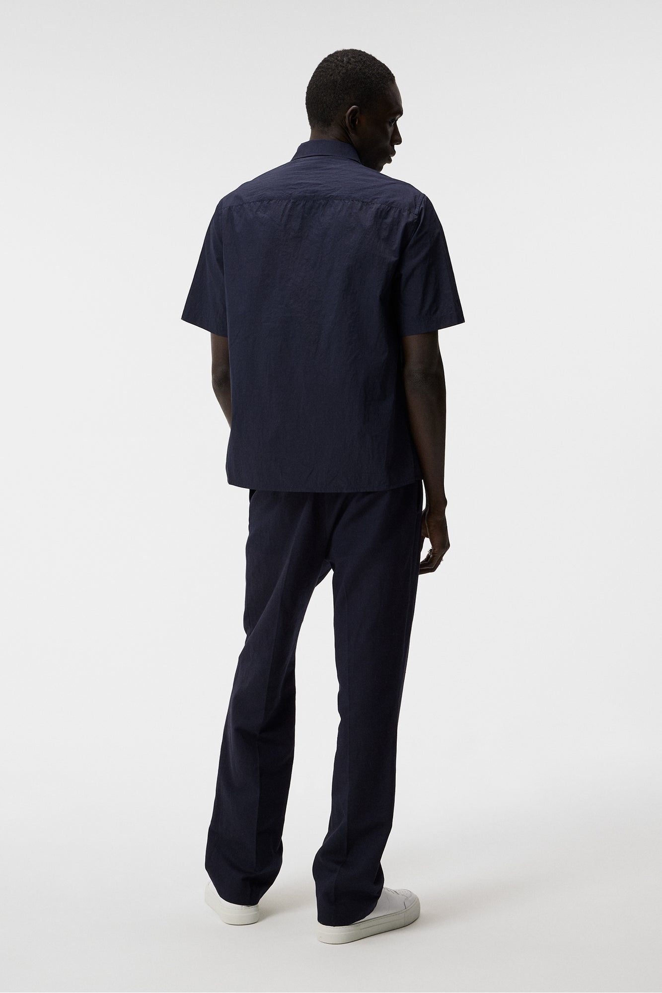 Men | Chainy Nylon SS Reg Zip Shirt | JL Navy