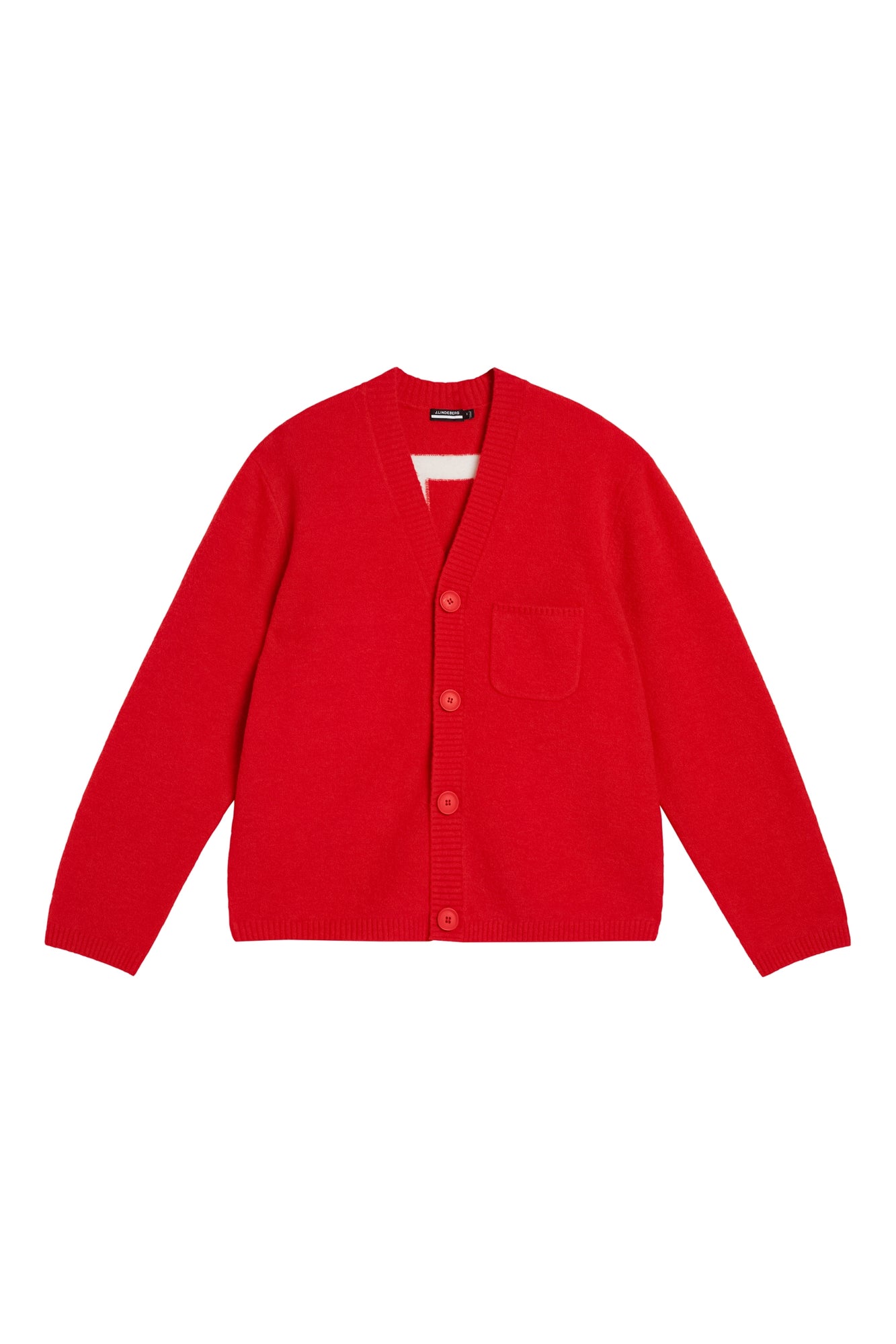 Men | Clarke Knitted Cardigan | Fiery Red