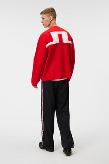 Men | Clarke Knitted Cardigan | Fiery Red