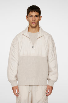 Men | Cole Hybrid Knit Quarter Zip | Moonbeam