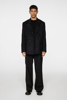 Men | David U Jacquard Blazer | Black