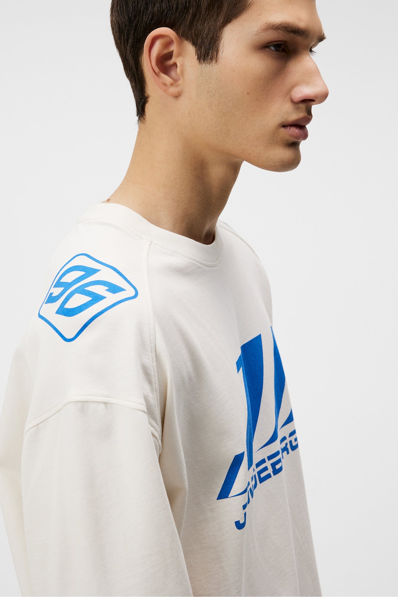 Men | Derk Longsleeve Moto Tee | Cloud White