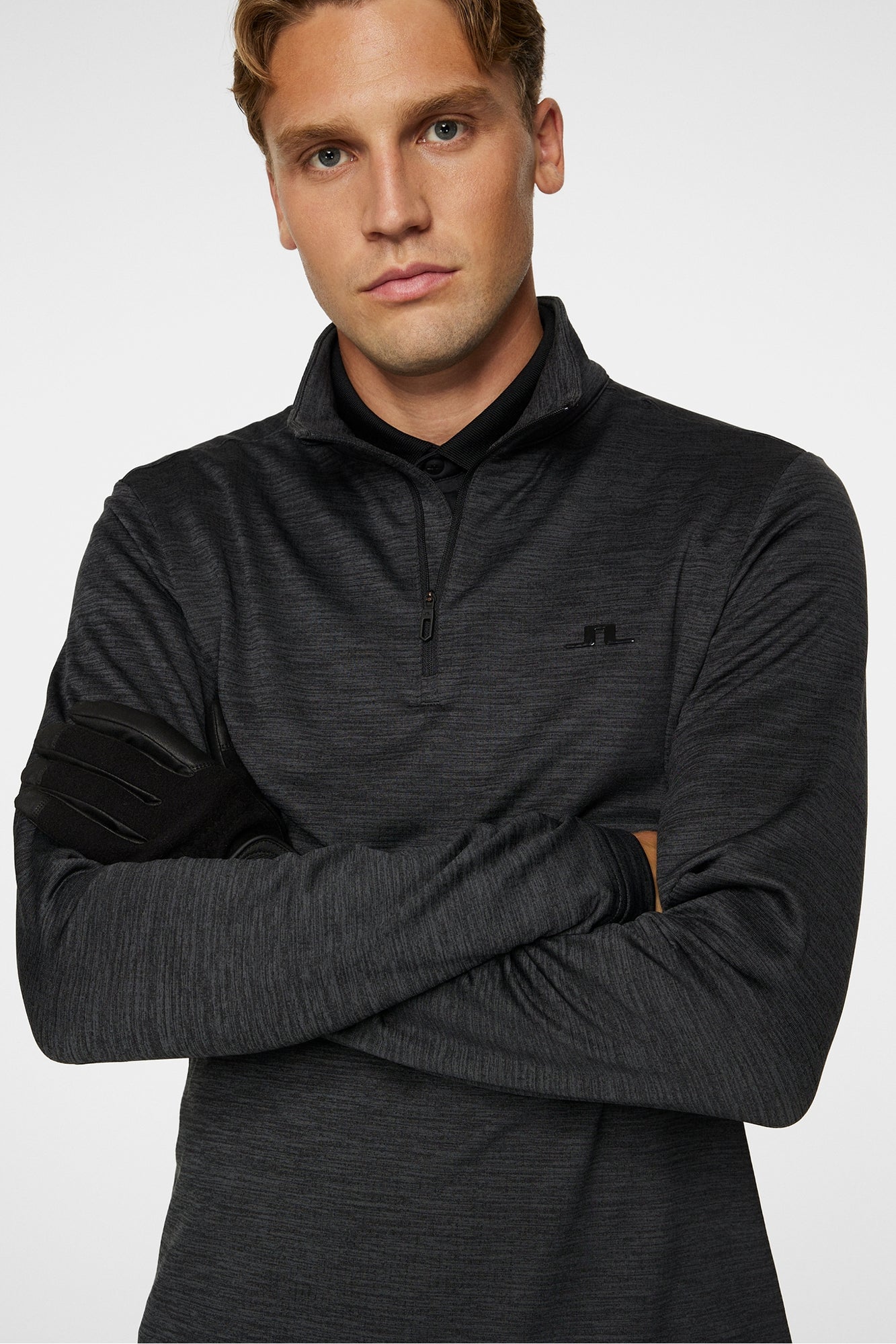 Men | Destry Zip Mid Layer | Black Melange