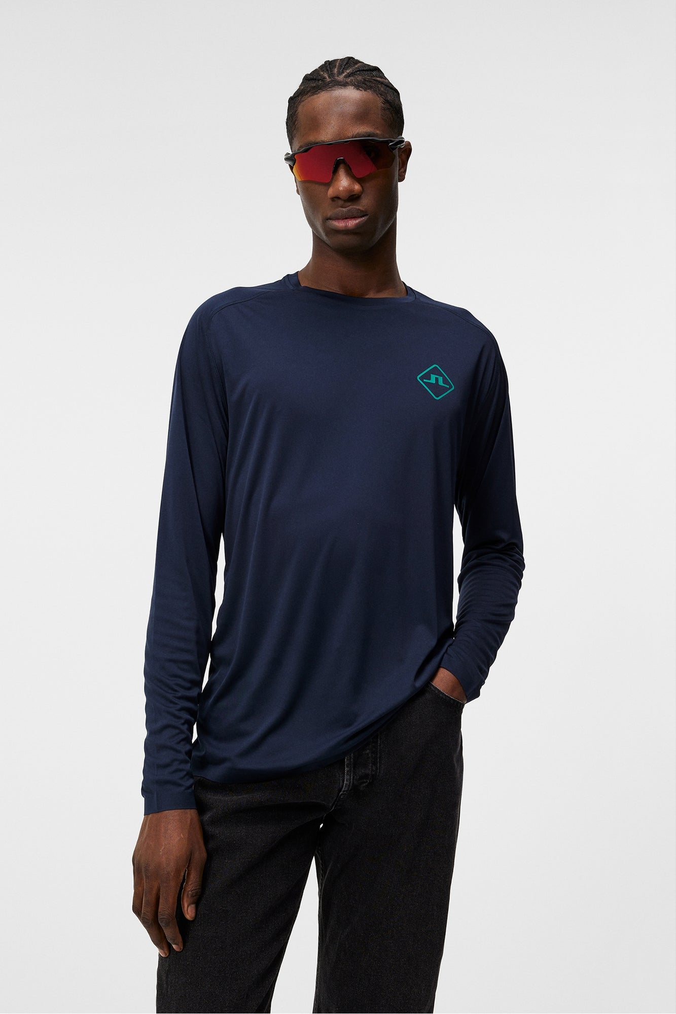 Men | Diamond Long Sleeve Tee | JL Navy
