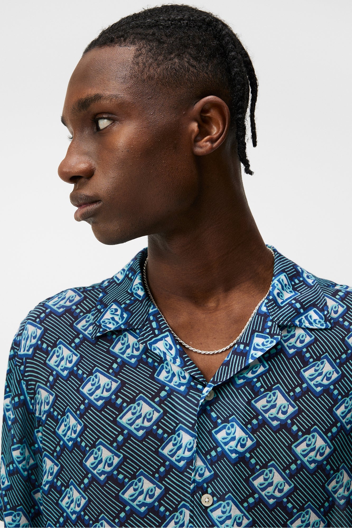 Men | Donso Diamond Boxy Shirt | JL Navy