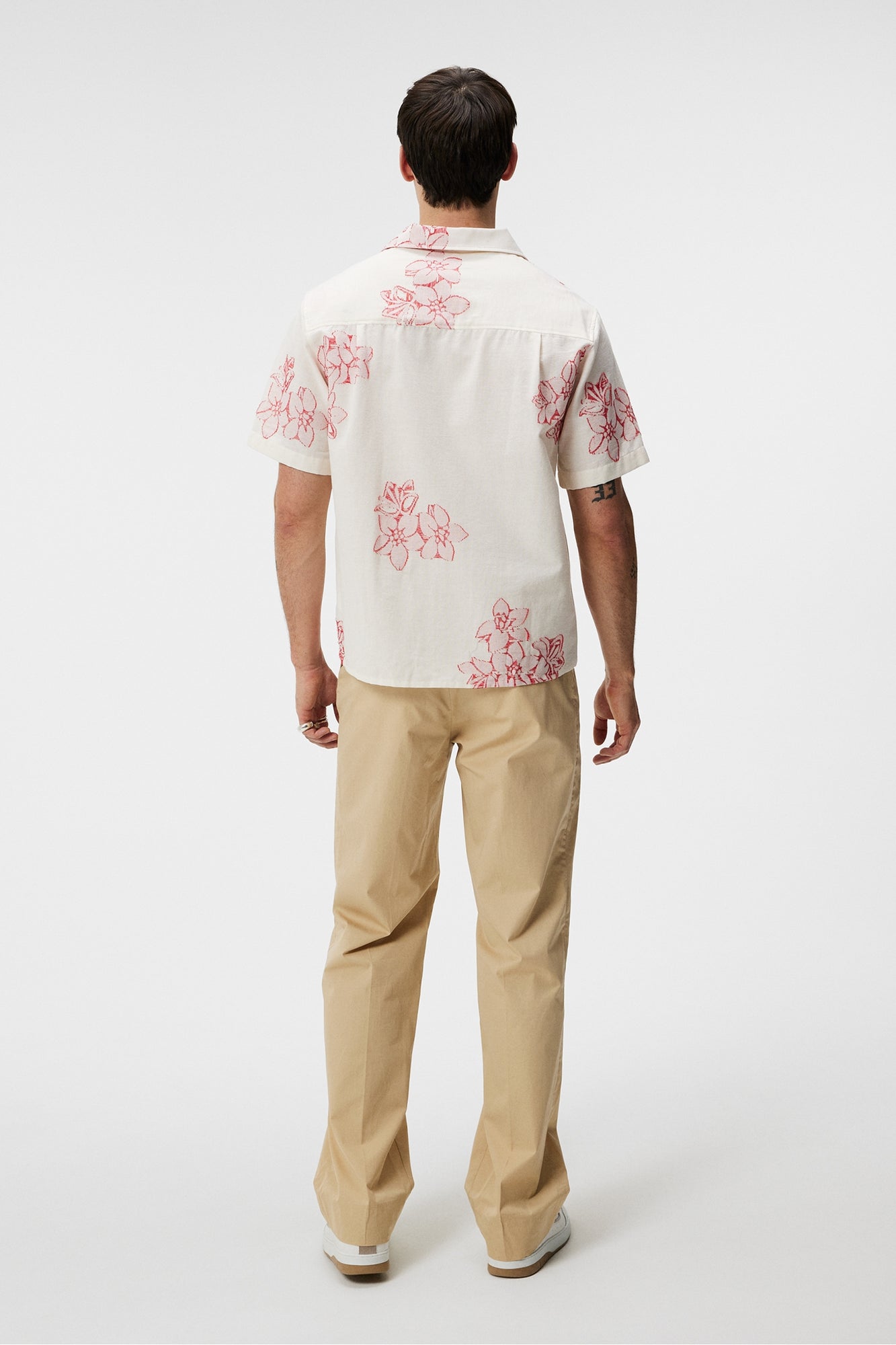 Men | Donso Fil Coupe Floral Shirt | Cloud White