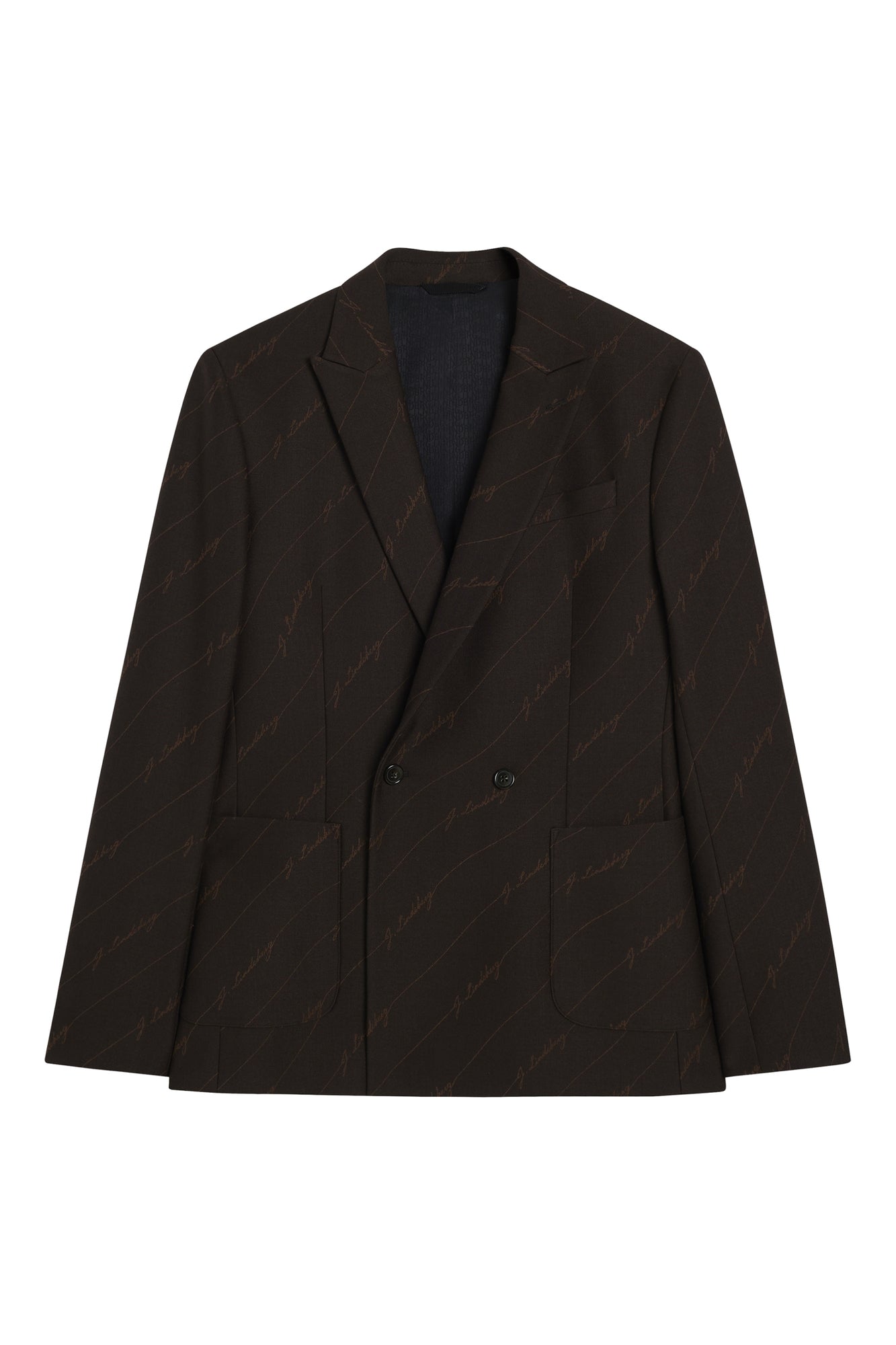 Men | Dries S Brown Stripe Blazer | Delicioso