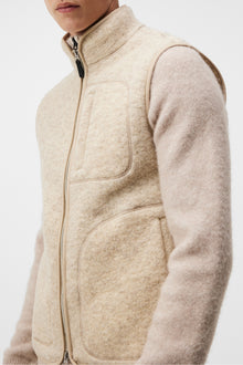 Men | Duncan Wool Fleece Vest | Oyster Gray