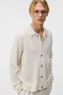 Men | Edmondo Collar Cardigan | Cloud White