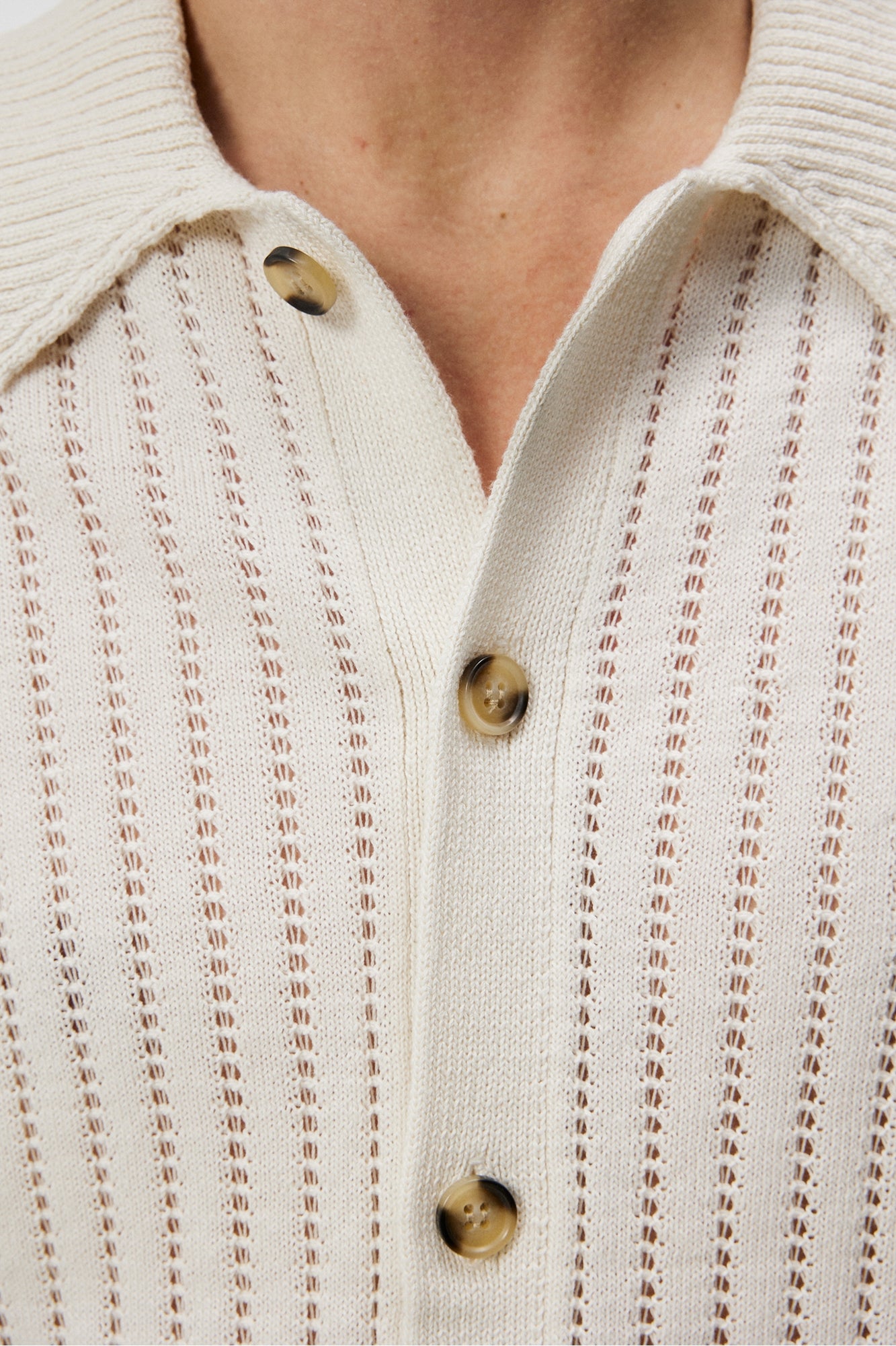 Men | Edmondo Collar Cardigan | Cloud White