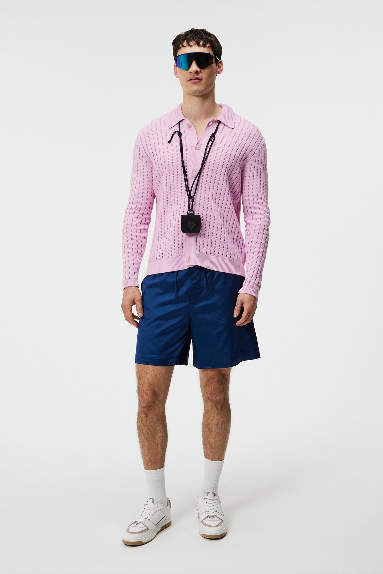 Men | Edmondo Collar Cardigan | Pink Lavender