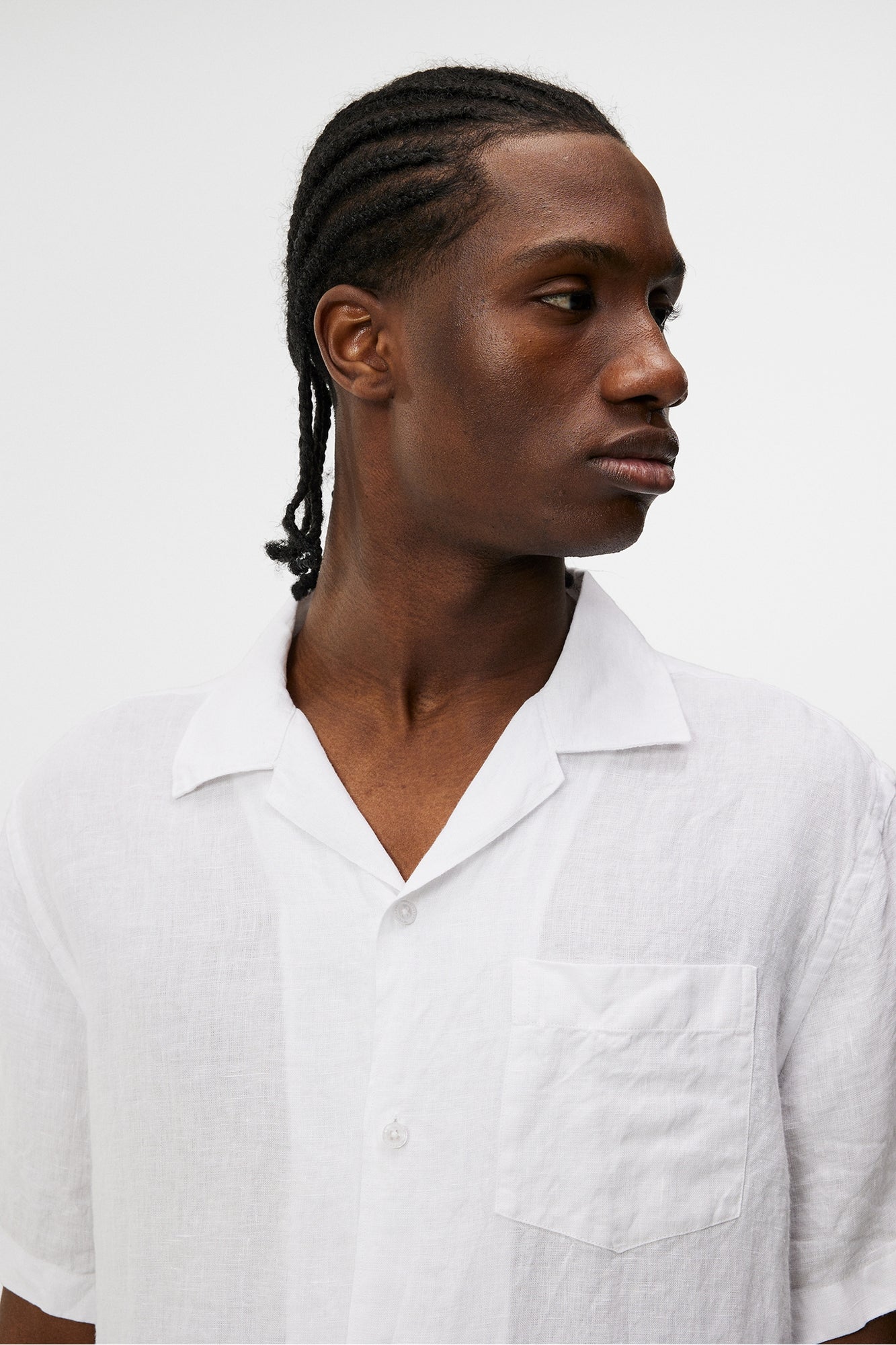 Men | Elio Linen Melange Shirt | White