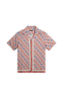 Men | Elio Tencel Print Shirt | Monogra | Moto Monogram Border Cedar