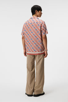 Men | Elio Tencel Print Shirt | Monogra | Moto Monogram Border Cedar