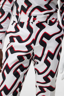 Men | Ellott Print Pant | Bridge Wave White