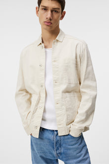 Men | Errol Linen Workwear Overshirt | Moonbeam
