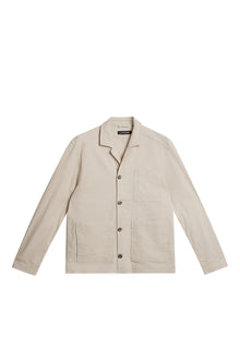 Men | Errol Linen Workwear Overshirt | Moonbeam