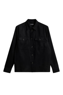 Men | Flat Wool Overshirt | Black (V1)