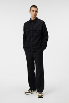 Men | Flat Wool Overshirt | Black (V2)