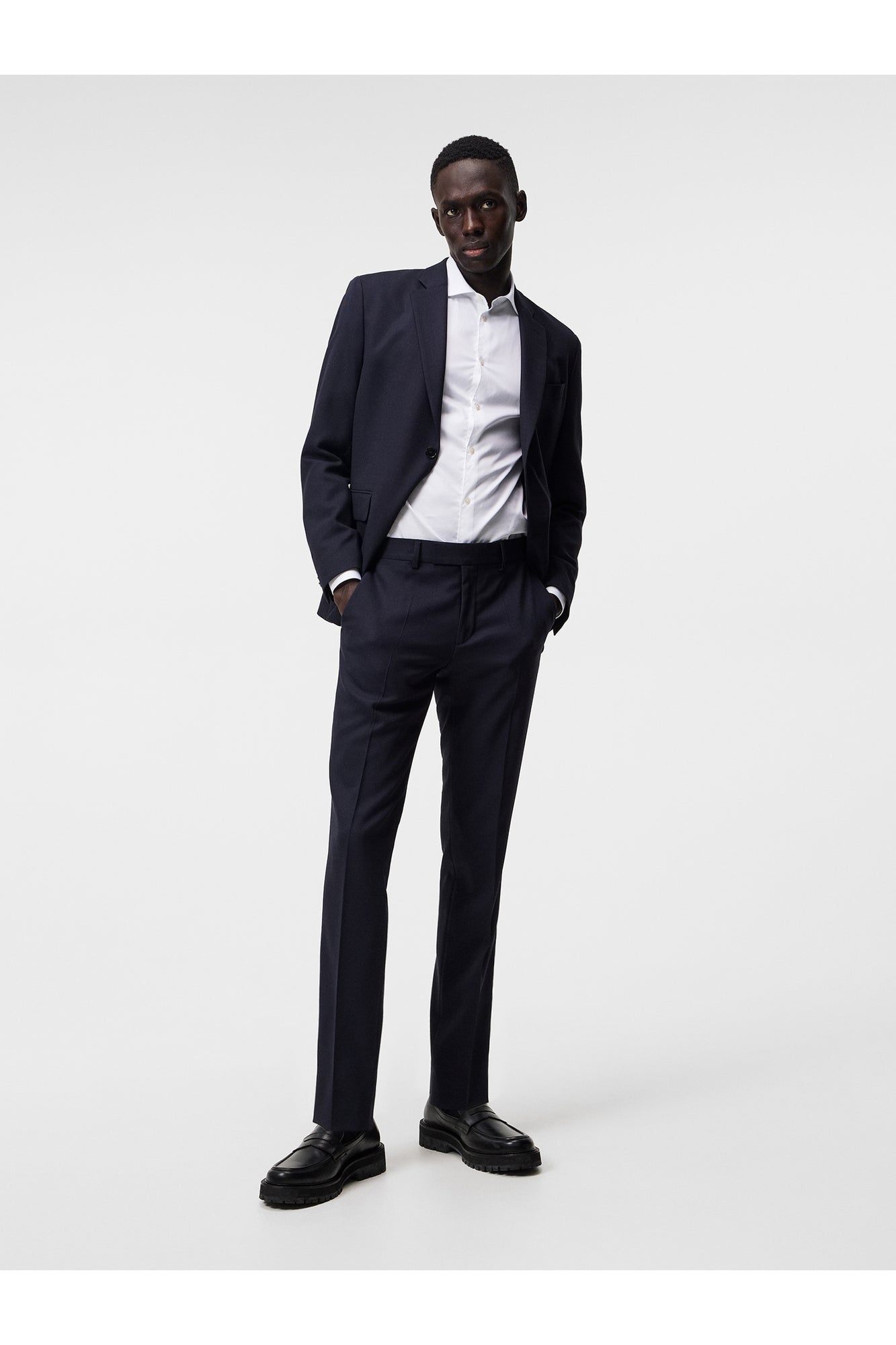 Men | Grant Active Hopsack Pants | JL Navy