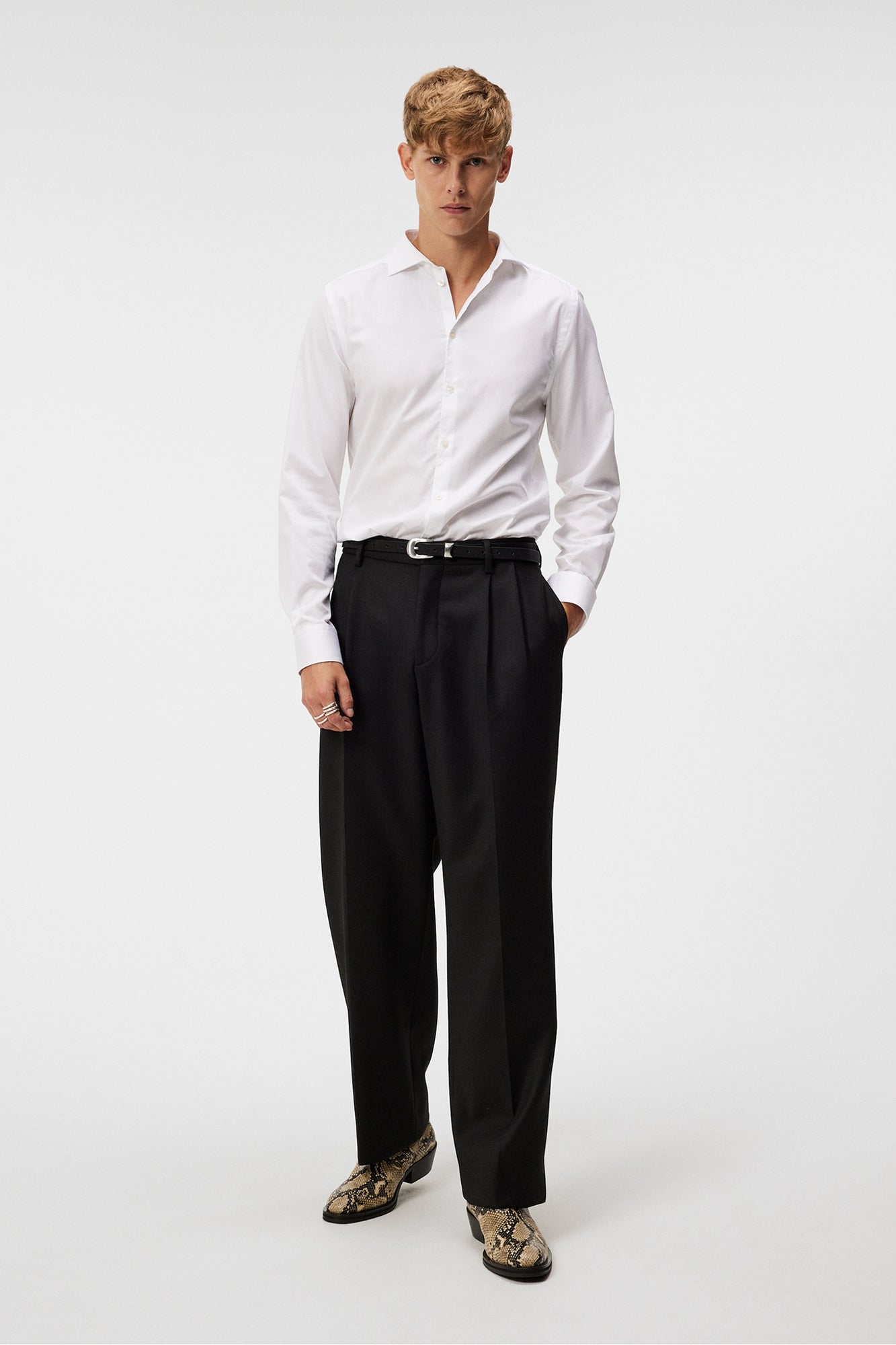Men | Haij Double Pleat Pants | Black