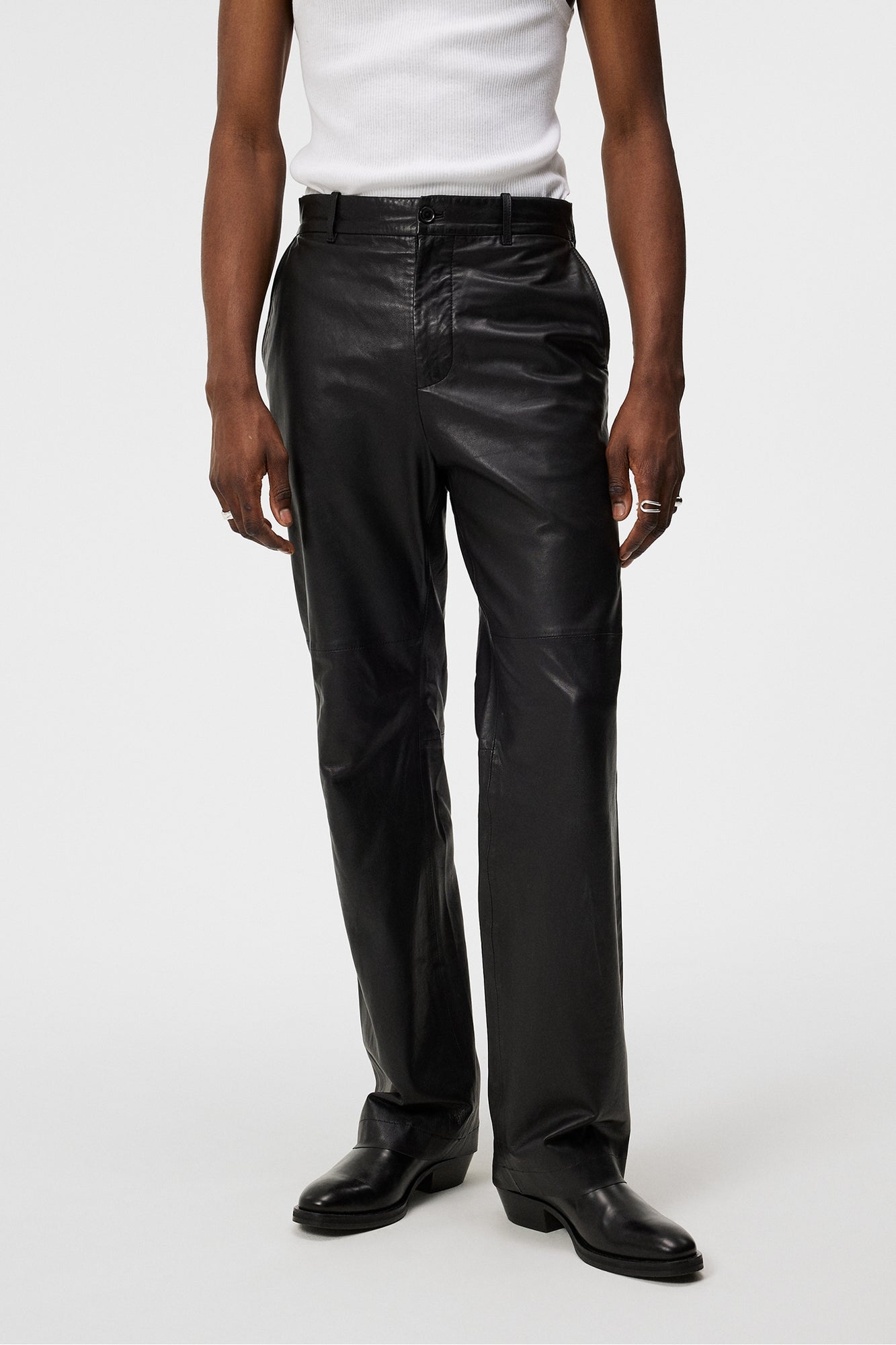 Men | Haij Leather Pants | Black
