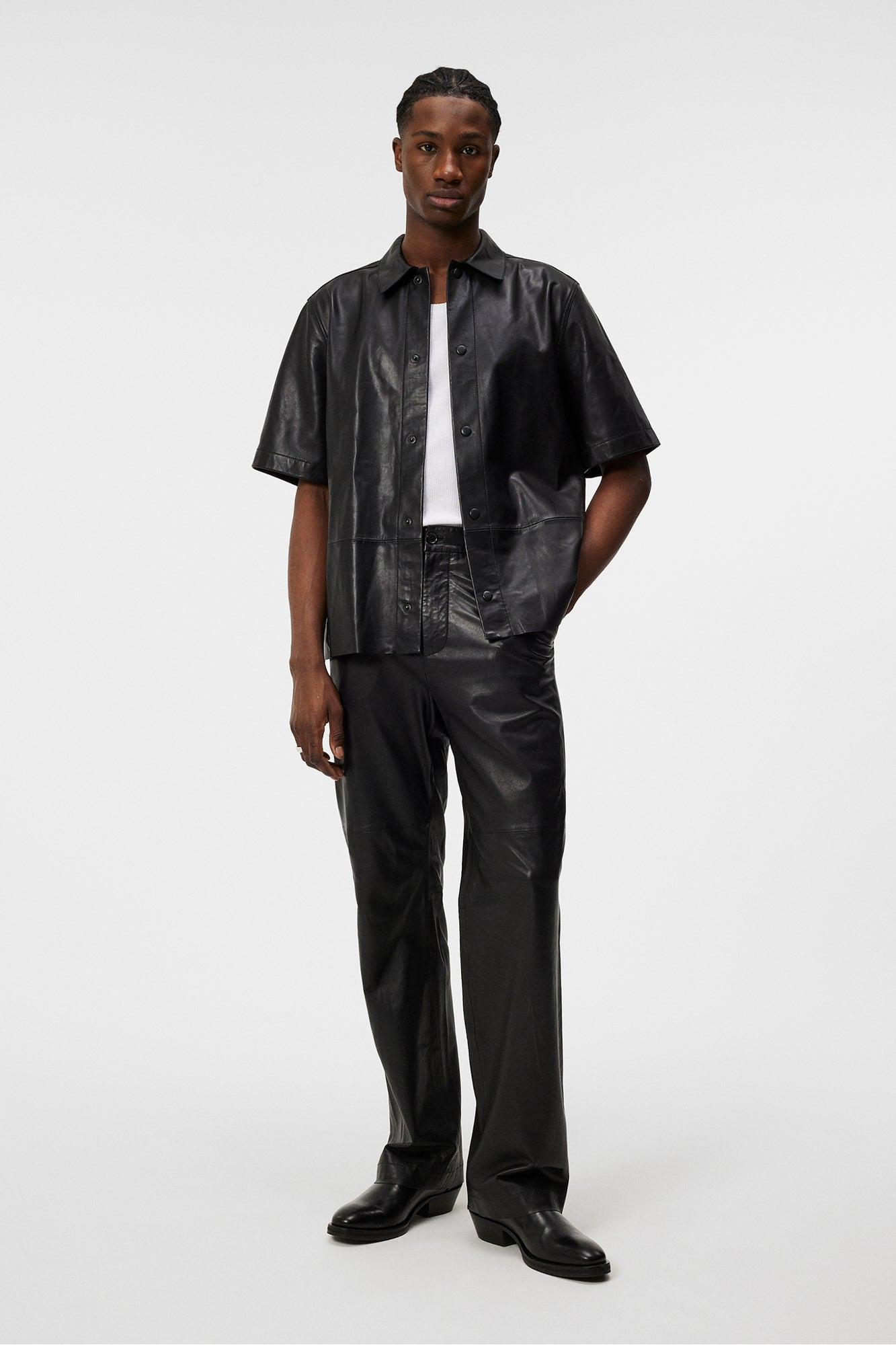 Men | Haij Leather Pants | Black