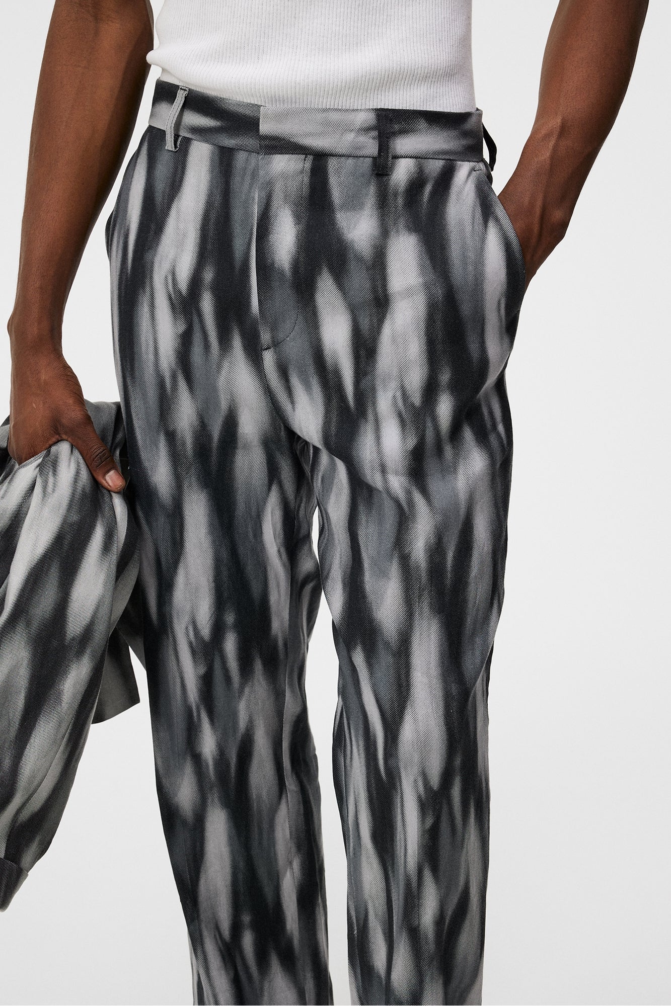 Men | Haij Printed Linen Mix | Black