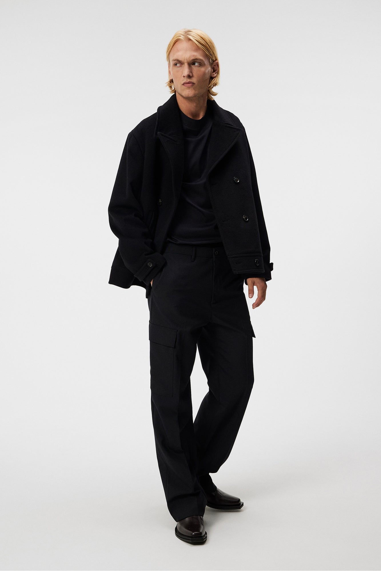 Men | Haij Wool Cargo Pants | Black
