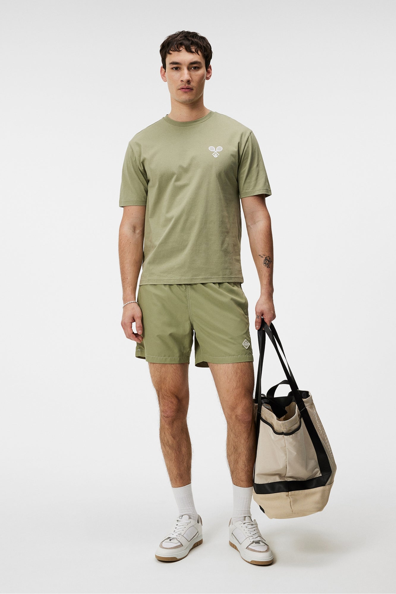 Men | Hale Logo Patch T-Shirt | Oil Green