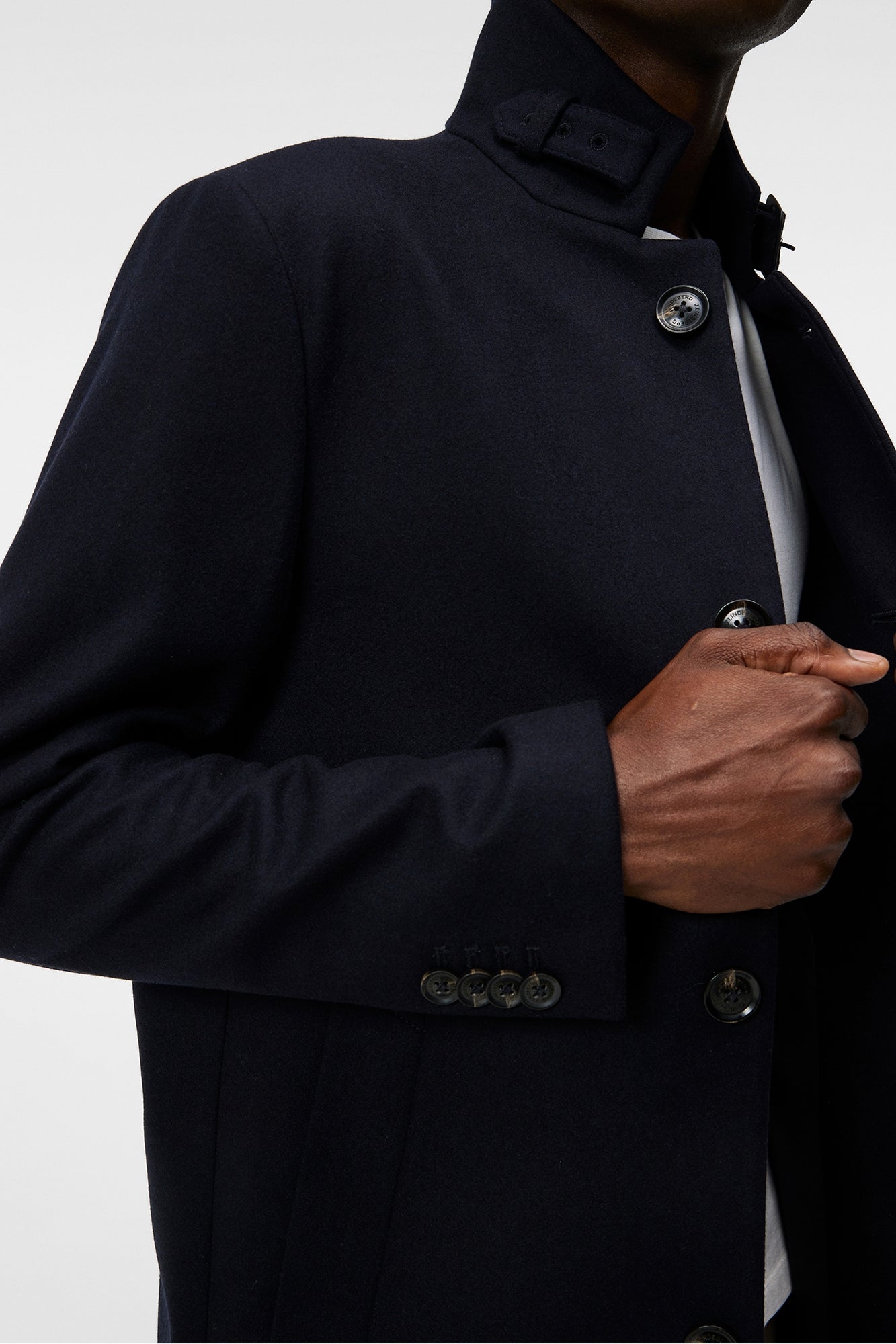 Men | Holger Melton Coat | JL Navy
