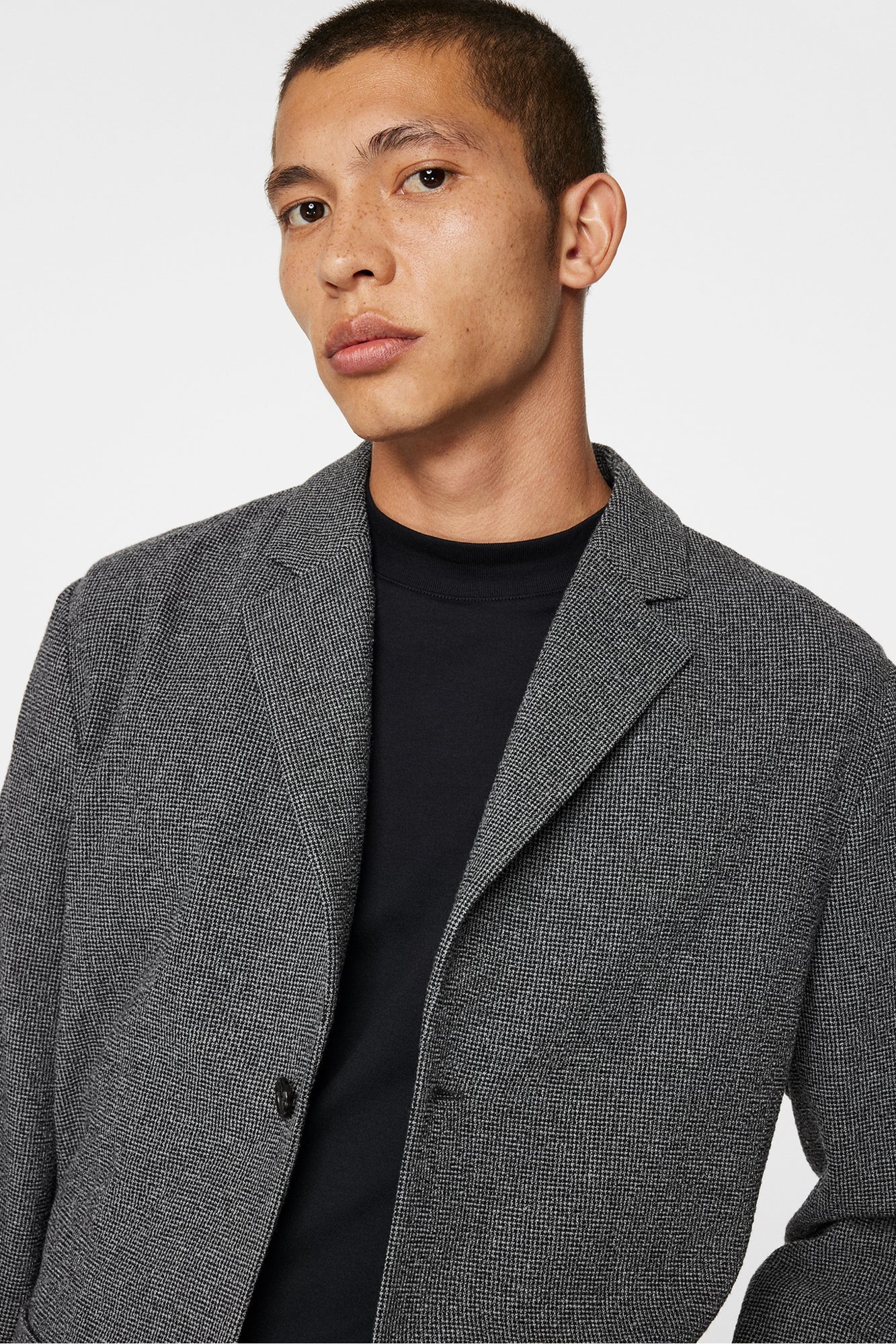 Men | Jack Crinkled Wool Blazer | Black