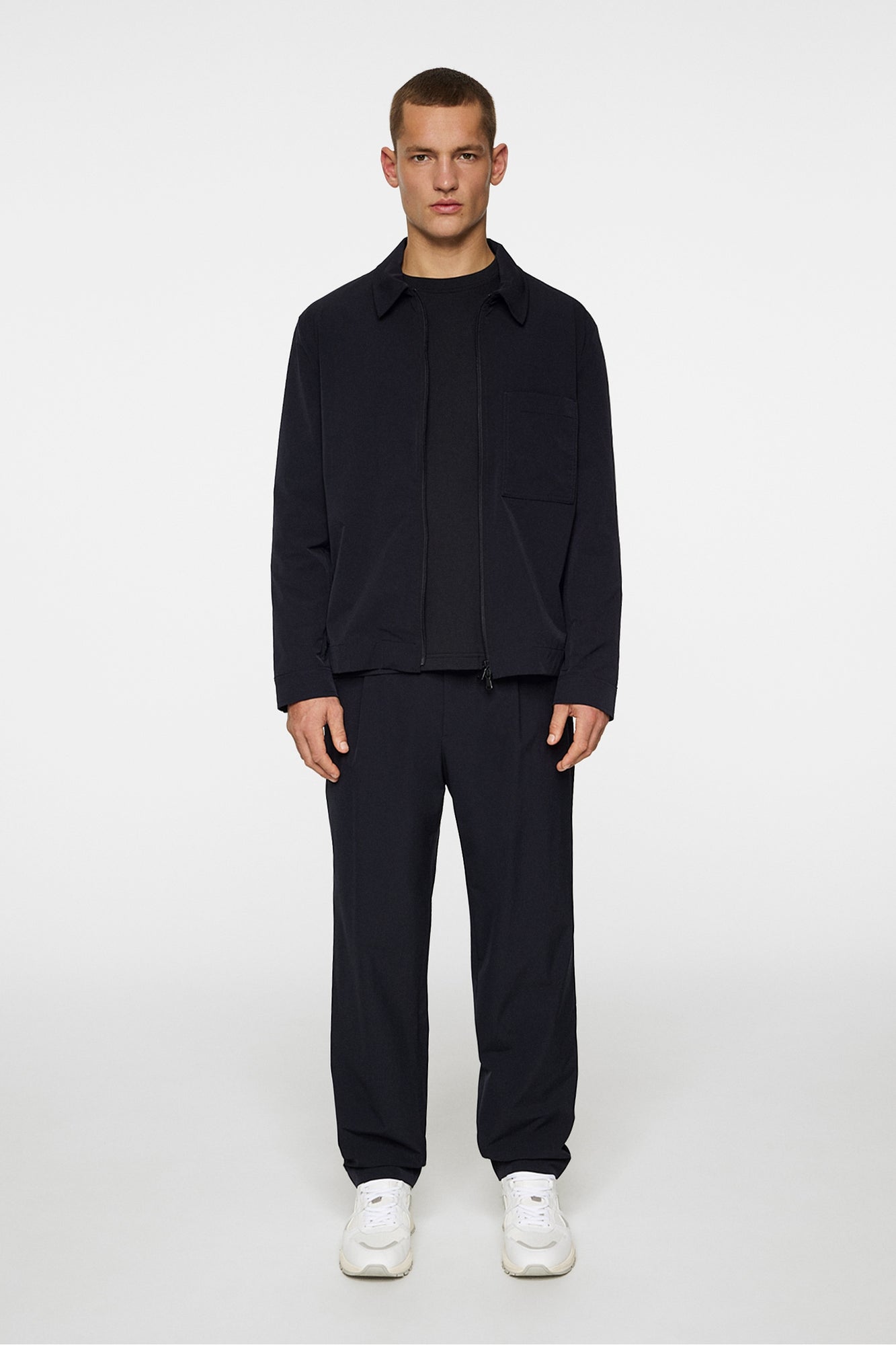 Men | Jake Zipped Overshirt | JL Navy