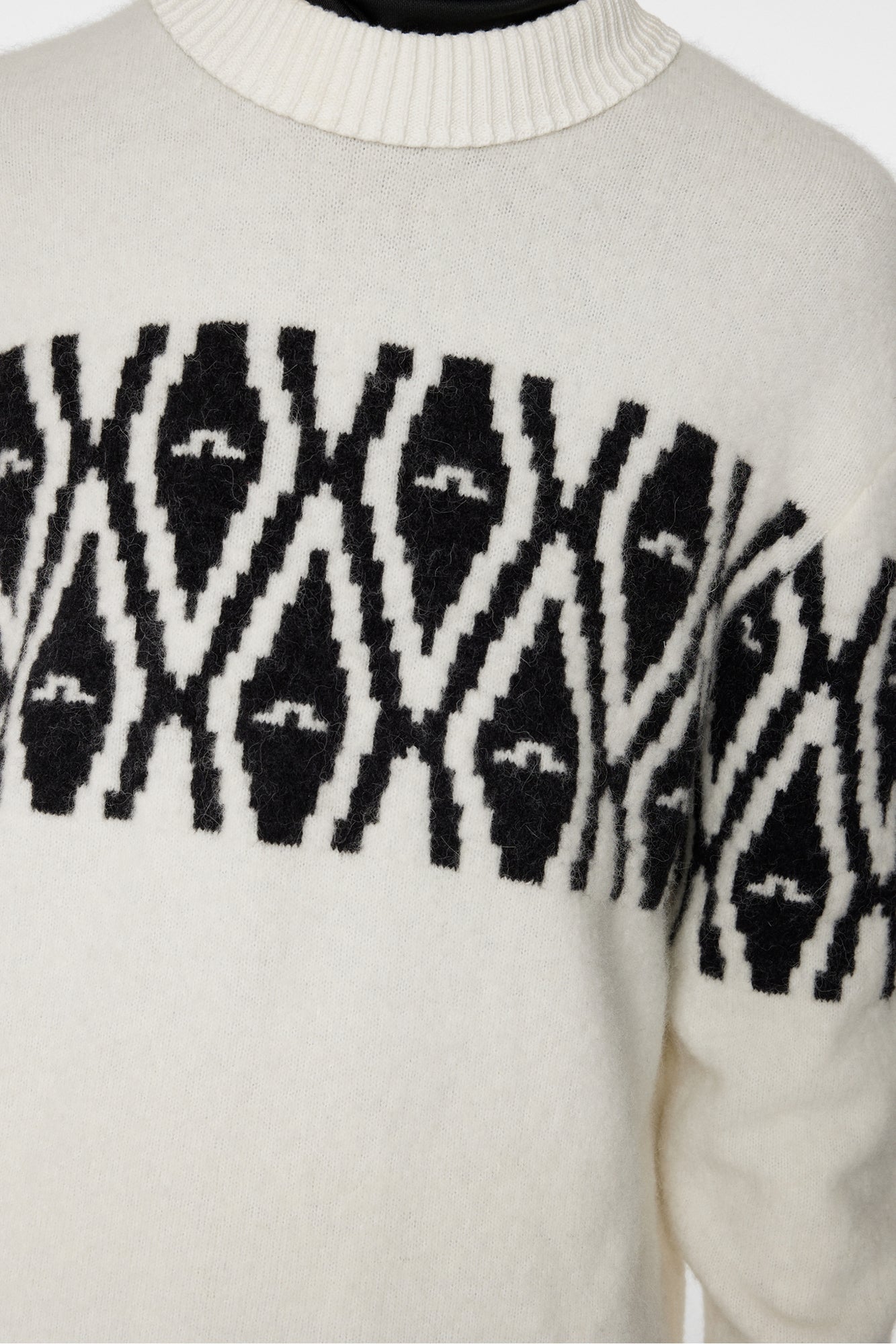 Men | Jalen Jacquard Knitted Sweater | Whisper White