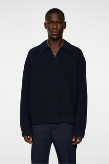 Men | Jethro Heavy Polo Knit | JL Navy