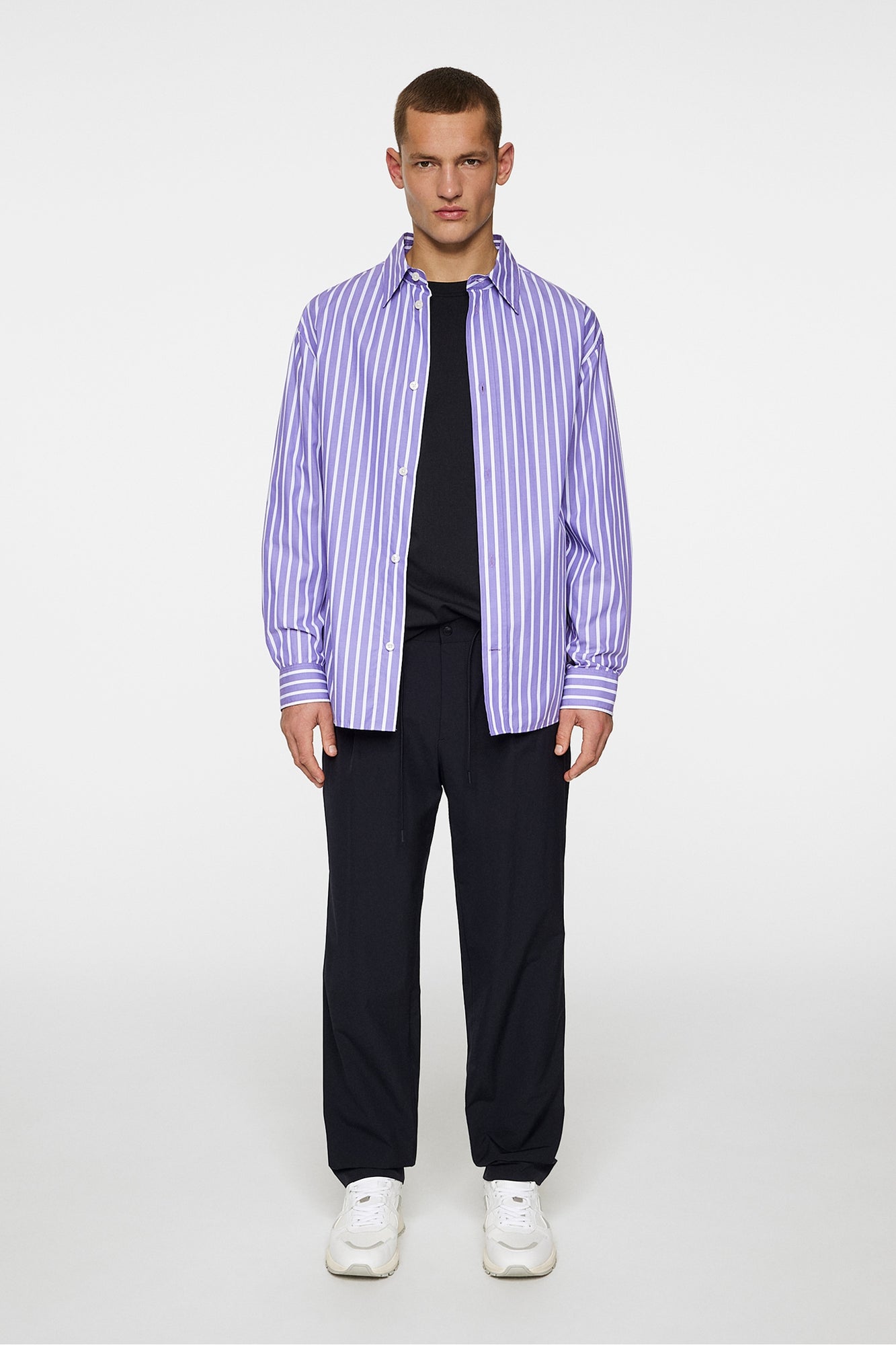 Men | Jin DS Pleated Pants | JL Navy