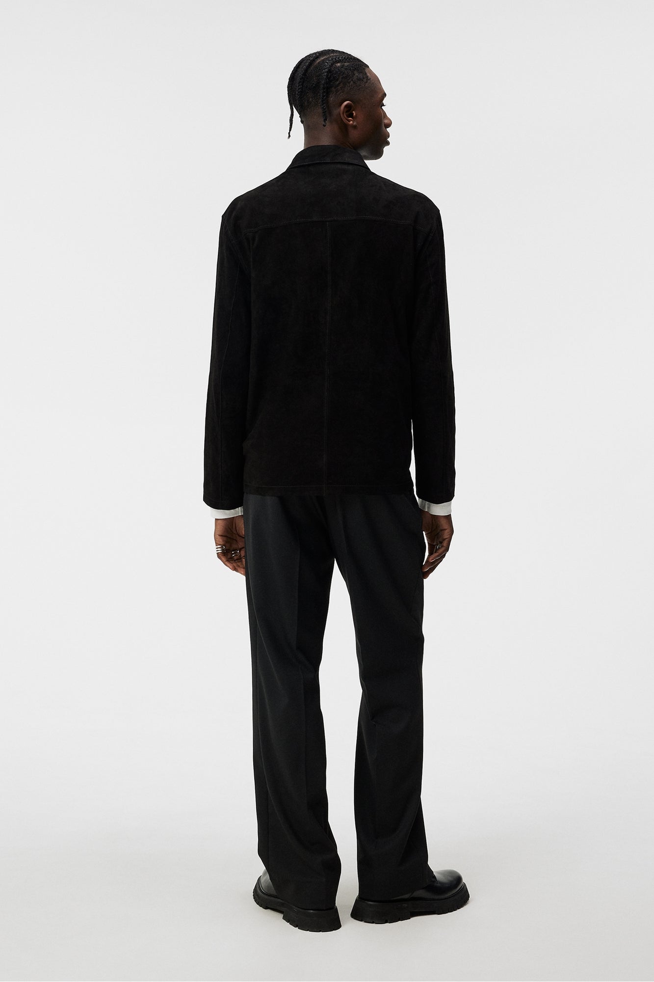 Men | Jonah Suede Overshirt | Black